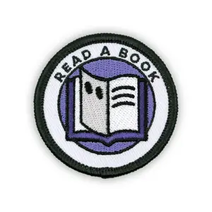 Adulting Merit Badge Embroidered Iron-On Patch (Read a Book)