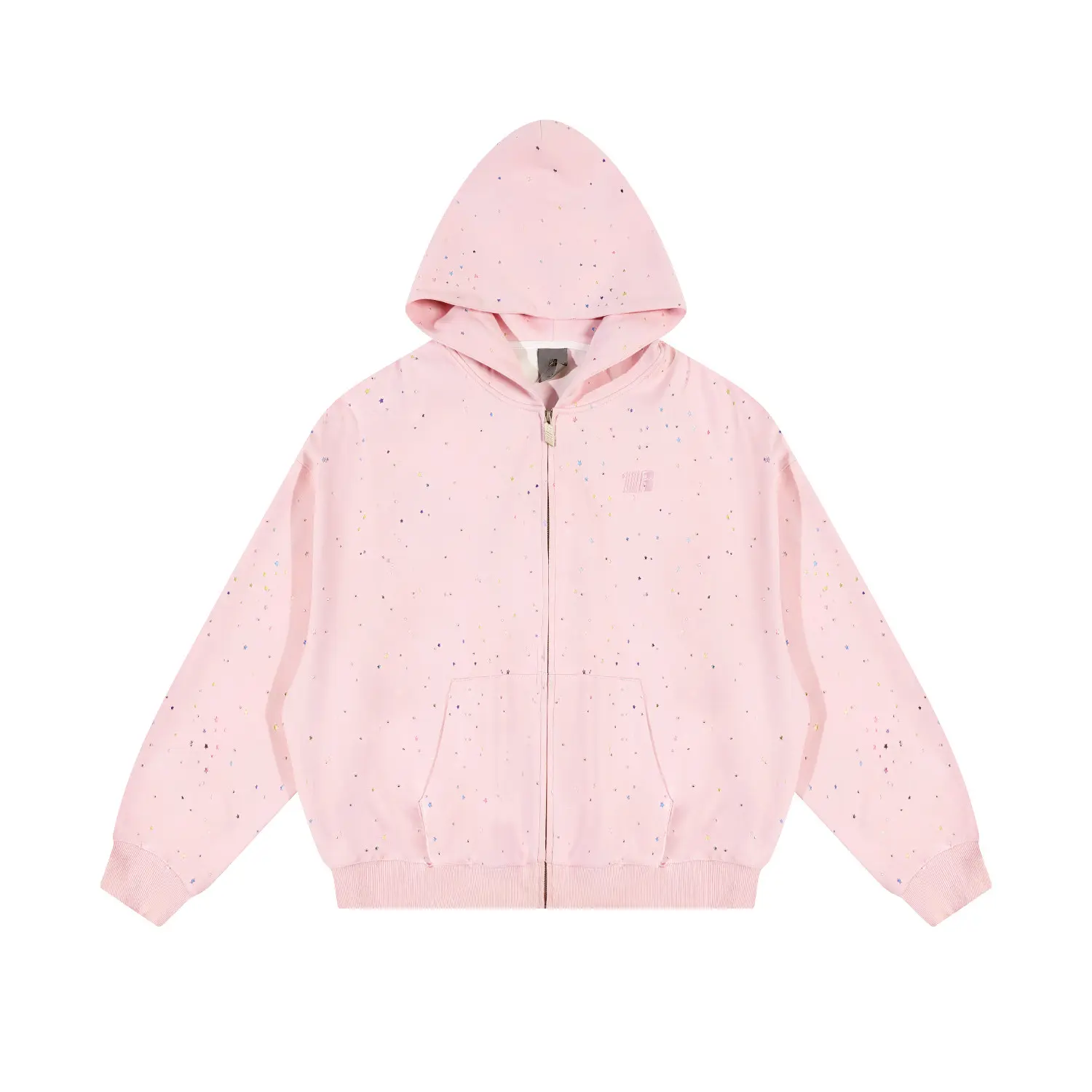 FDR Confetti Dot Rhinestone Star Zip Up Hoodie summerwins - TikTok