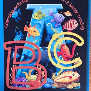 A-to-Z Learning Activity Workbook with Letter Tracing for E-Commerce Product