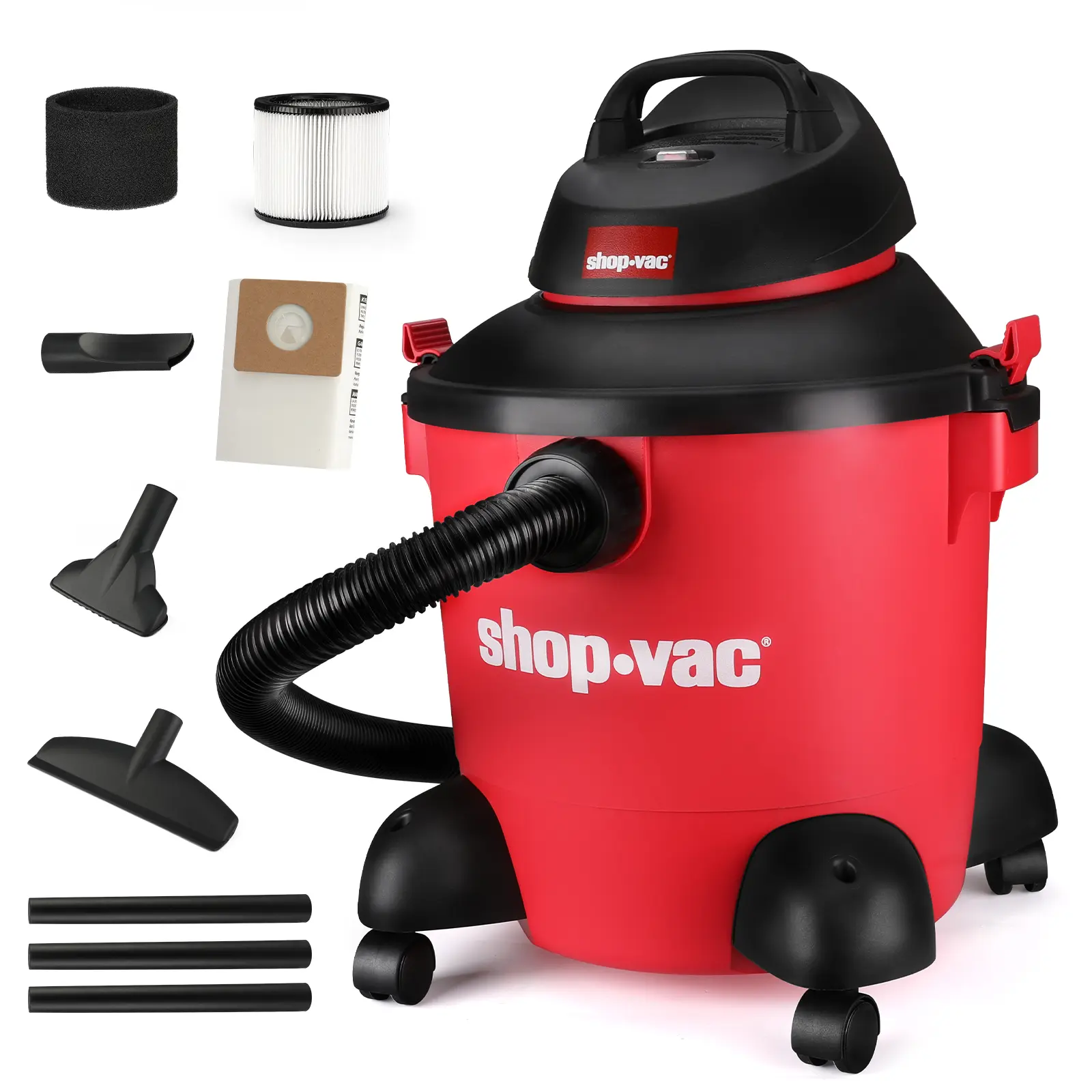 #backtoschool Shop-Vac 8 Gallon 4.5-Peak HP Wet/Dry Vacuum, 3 in 1 Function with Filter, Hose and Accessories, Ideal for Jobsite, Garage, Car