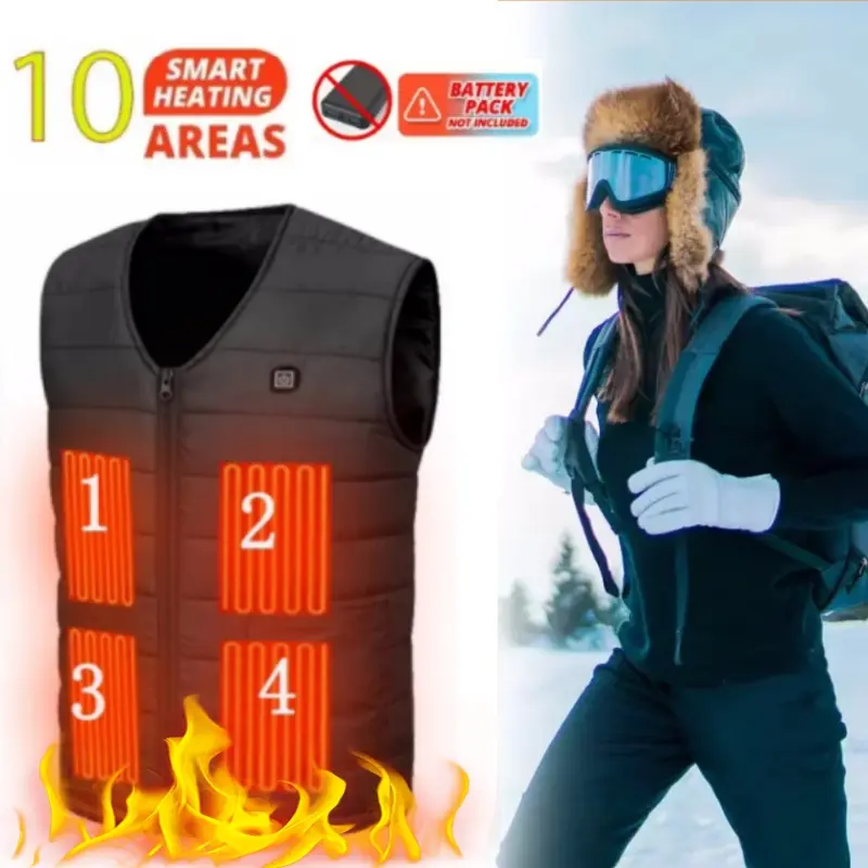 Heating Vest Men Women USB Charging Waistcoat Electric Jacket Full Body Warm