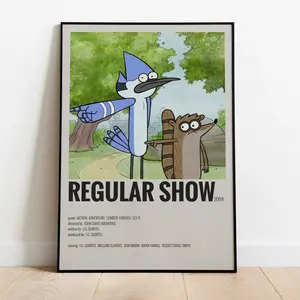 Room Decor, Wall Art, Minimalist Poster, Regular Show Poster, Regular Show Tv Series Poster