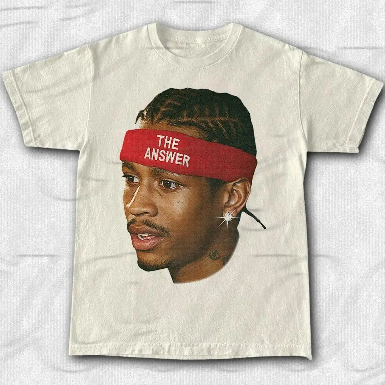 Gildan Allen Iverson Vintage T-Shirt: Basketball Legend Graphic Tee FD HKT