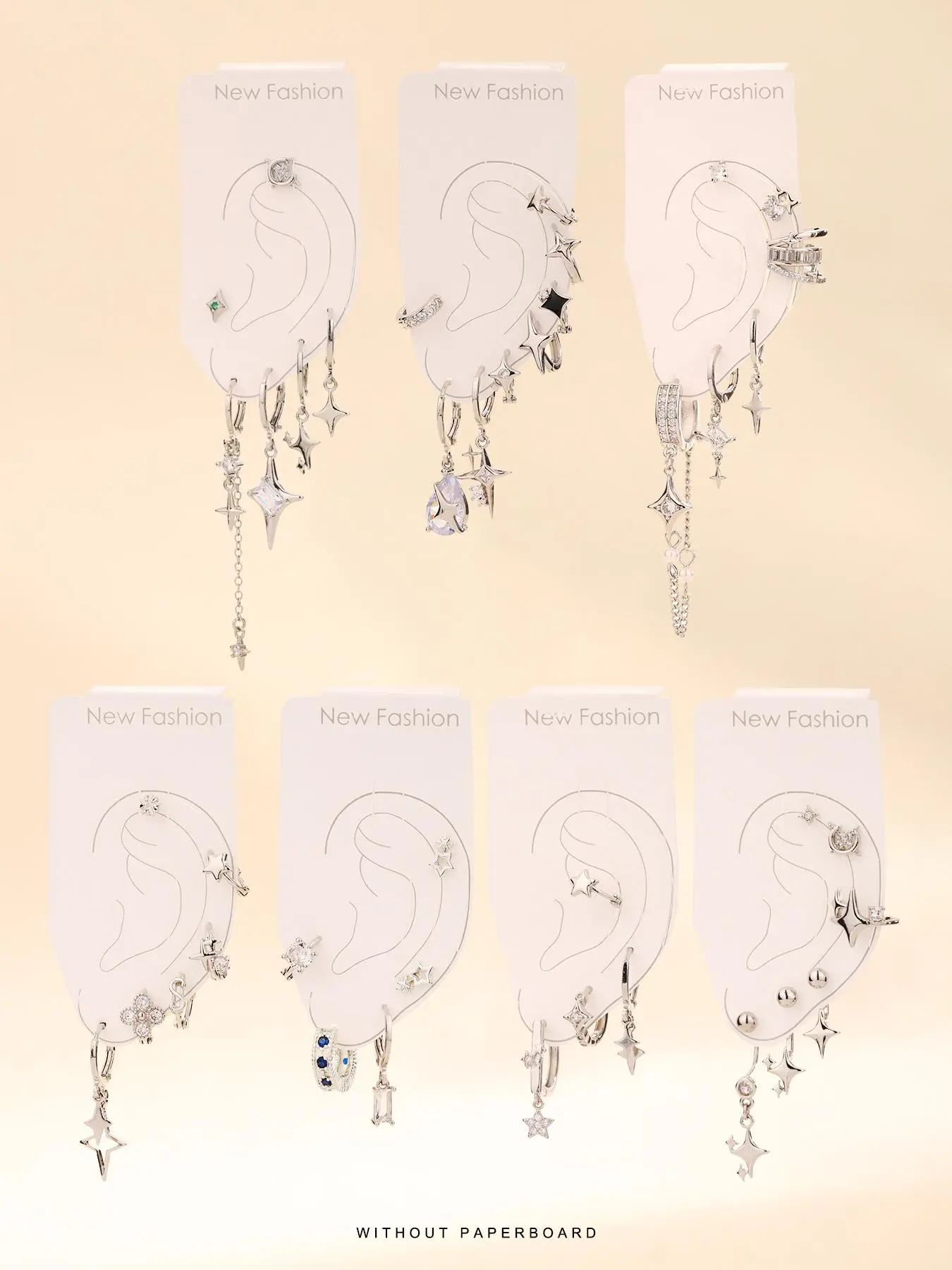 Star & Moon Design Earrings, Fashionable Long Tassel Earrings for Women & Girls, Trendy All-match & Exquisite Jewelry for Birthday Gift, Statement Earrings, Casual Earrings Set, Earring Set, Earring Stacks
