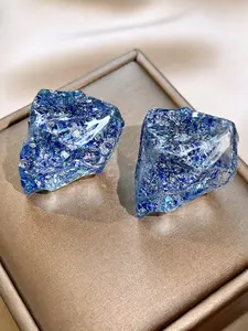 Vintage Asymmetrical Resin Earrings | Unique Chic Design, Luxury Statement Earrings