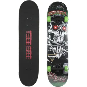 Skateboard with Printed Graphic Grip Tape - Great for Kids and Teens, Cruiser Skateboard with ABEC 5 Bearings, Durable Deck, Smooth Wheels