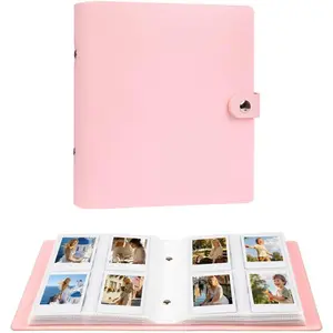 320 Pockets Photo Album for Fujifilm  Mini LiPlay 12 11 9 8 40 41 99 Evo 7S Instant Film Camera, PU Leather Cover Photo Book for Polaroid 2x3 Pictures, Pink