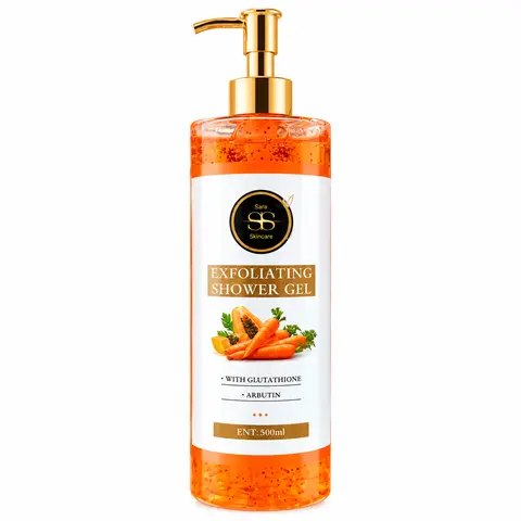 Sara Skincare Papaya and Carrot Body Scrub Shower Gel