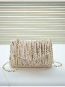 Mini Fashion Straw Crossbody Bag for Women Phone Gift Vacation Shopping New Year Summer Holiday Single Shoulder Bag Fashionable Daily Crossbody