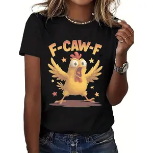 Menswear-Tshirt-F-CAW-FT-Shirt - F-CAW-FDesign, F-CAW-F, F-CAW-FTop, F-CAW-FClothing, Birthday Party & Casual Wear, Machine Washable, [Black/White] F-CAW-FDesign, Soft Polyester Blend, Relaxed Fit, Support MessageUnisex T-shirtCasual