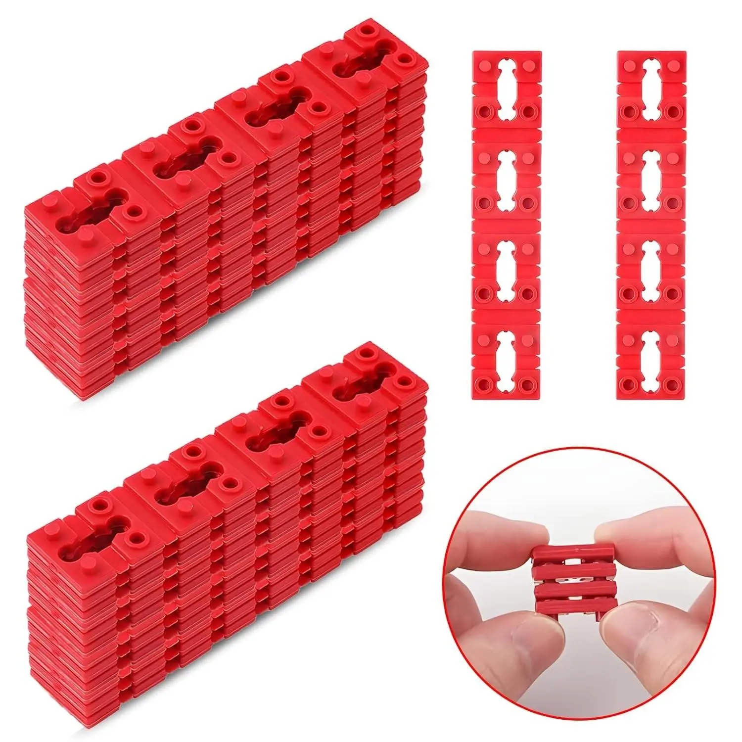 RonJea 192PCS Plastic Drywall Outlet Spacers - Hand-Twist, Stackable, Reusable Electrical Box Shims for Loose Plugs and Switches