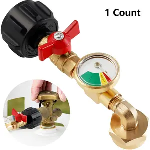 Gas Cylinder Filling Connector with Luminous Meter, Gas Tank Gas Connector, Pipe Fittings & Accessories for Home & Office