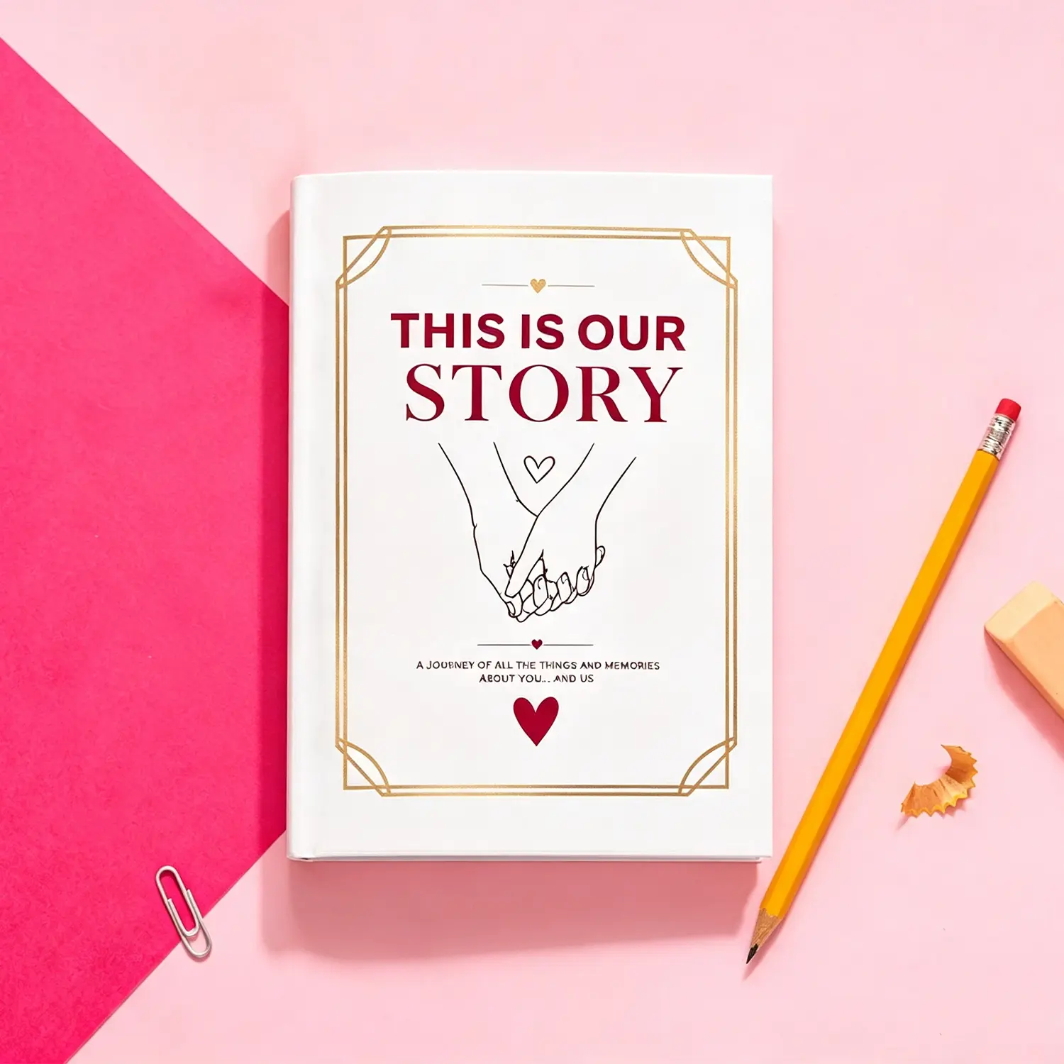Love Journal for Couples, What I Love About You Book, Fill in the Blank Romantic Memory Book, Cute Relationship Keepsake Gift for Boyfriend Girlfriend Anniversary