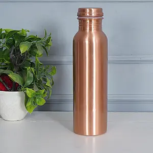 COPPER BOTTLE Pure Copper Water Bottle 34 Oz - Leak Proof (34 Oz)