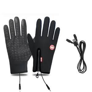 HTUTWOO USB Heated Gloves, Waterproof Touch Screen Gloves, Winter Warm Gloves for Cycling and Outdoor Activities, Perfect for Men Women (Black, M)