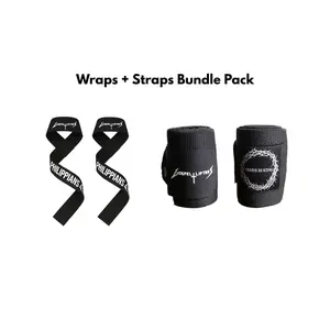 Faith X Strength Bundle For Lifting - Wraps & Straps. Jesus is King Wrist Wraps & Philippians 4:13 Lifting Straps for Intense Workouts