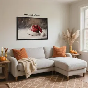 Vintage Christmas Painting Decor Santa And Elk Picture Wall Art Print Santa Claus Reindeer Painting Rustic Winter Holiday Christmas Posters Farmhouse Living Room Wall Decor Unframed