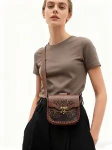 Middle Ages Knight Leather Belt Viking Pirate Pouch Cosplay Storage Bag Fantasy Armor, Punk Style, Ethnic Tribal Pattern, All Seasons