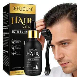 Sefudun Minoxidil Hair Essence Set, Reduces Hair Damage, Improves Split Ends, Suitable for Hair and Beard, Liquid Form, 1 Unit
