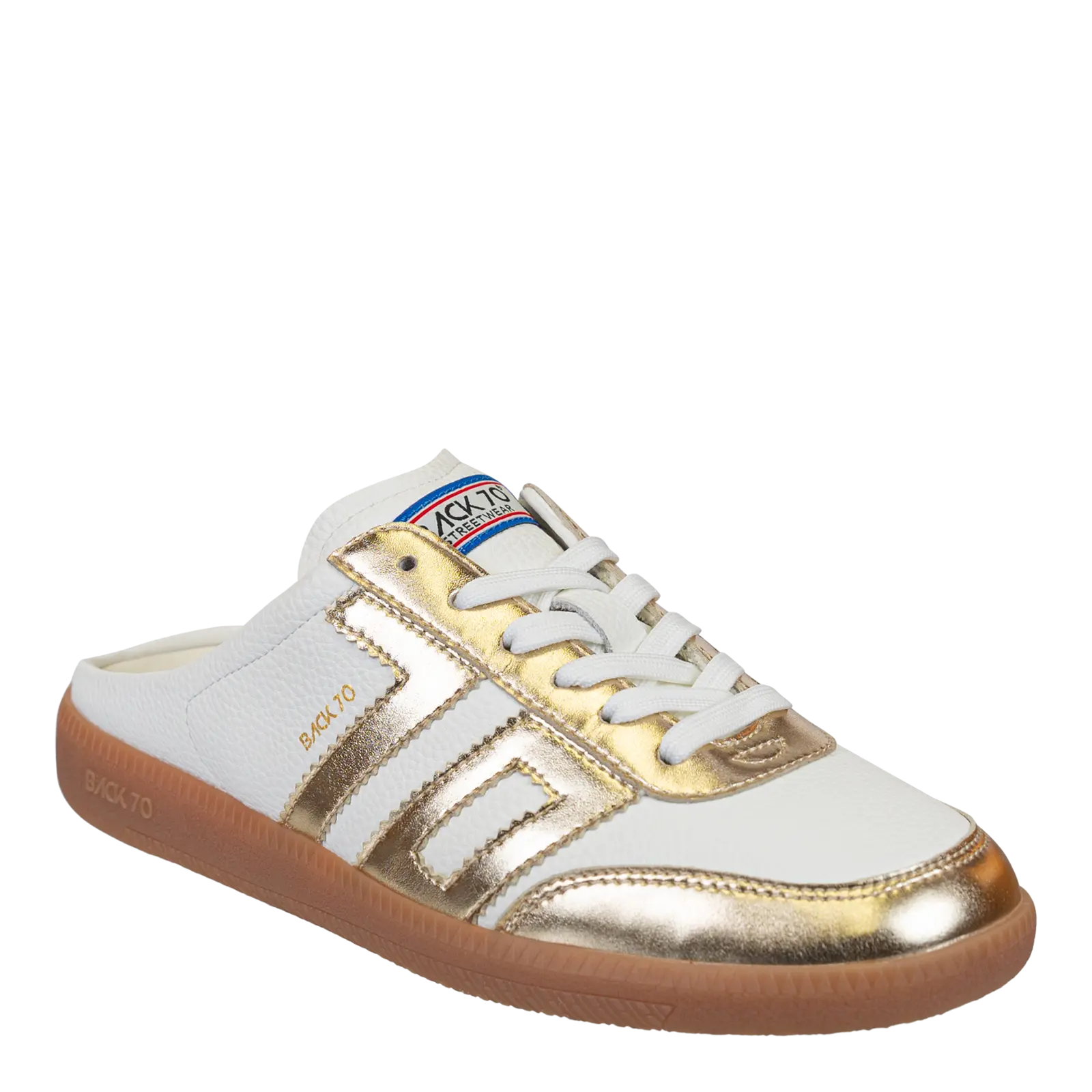 Back 70: EASTER in METALLIC GOLD Backless Sneakers Back 70: EASTER in METALLIC GOLD Backless Sneakers