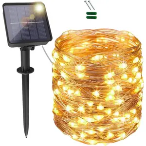 Solar Fairy Lights Outdoor 20 m/65 FT 200 LEDs, Led Lighted Christmas String Light 8 Solar Lighting Modes IP65 Waterproof for Home Garden Patio Wedding Party Xmas