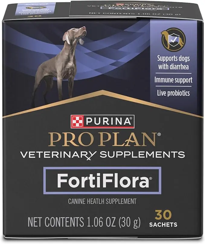 Purina Pro Plan Veterinary Supplements FortiFlora Dog Probiotic Supplement, Canine Nutritional Supplement - 30 Ct. Box