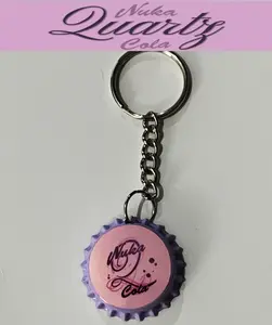 Nuka-Cola Quartz Fallout 4 Bottle Cap Keychain - Collectible Gaming Accessory