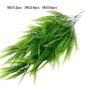 Artificial plant Persian fern vine, simulated green plant, UV-resistant plastic hanging ivy Decoration, suitable for indoor/outdoor, outdoor, porch, courtyard, living room, bedroom, windowsill, balcony, Fake Plants Outdoor