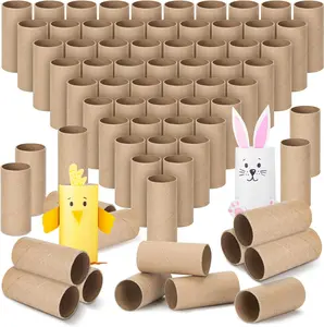 200 Pcs Cardboard Tubes for Craft Bulk 1.57 x 3.35 Inches Toilet Paper Rolls Thick Handmade DIY Sturdy Cardboard Tubes for St. Patrick's Day Easter