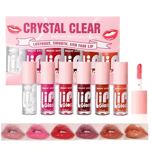 Long Lasting Lip Oil, 6 Counts/box Moisturizing Lip Gloss, High Shine Gloss, Glossy Lip Glaze Stick, Plumping Lip Oil for Girls & Women Daily Lip Makeup, Hydrating Lipgloss, Nourishing Lip Glaze