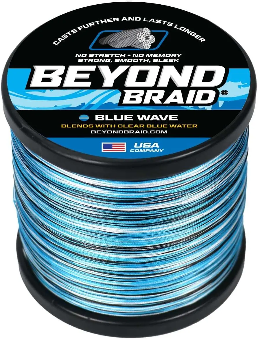 "GET IT NOW" Braided Fishing Line -Super Strong - Abrasion Resistant - No Stretch -Blue Camo, Moss Camo, White, Green, Pink, Blue, 4 Strand 8 Strand