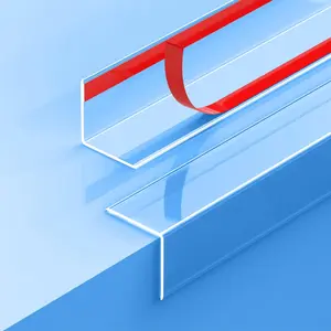 2PCS Clear Self-Adhesive Night Stand Corner Protectors，Corner Guards & Edge Protector for Wall Door Frame Cabinet Baseboard & Door, Table, Stair (16" X 1.18")