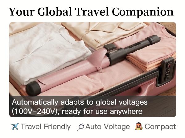MEGAWISE 1.25-Inch Ceramic Barrel Curling Iron for Soft Curls, 60s Fast Heating, Adjustable Heat Up to 430°F, LCD Temp Ctrl, Plug Powered, Dual Voltage, Suitable for All Hair Types