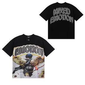 MIXED EMOTION Shirt Mens Street Hip Hop Y2k Harakuju T-Shirt 6