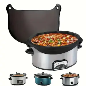 Easy Clean Silicone Slow Cooker Inner Pot, Leak-Proof, Durable, Fits 7/8qt Round or Oval Pots, Kitchen Accessories, Dishwasher Safe