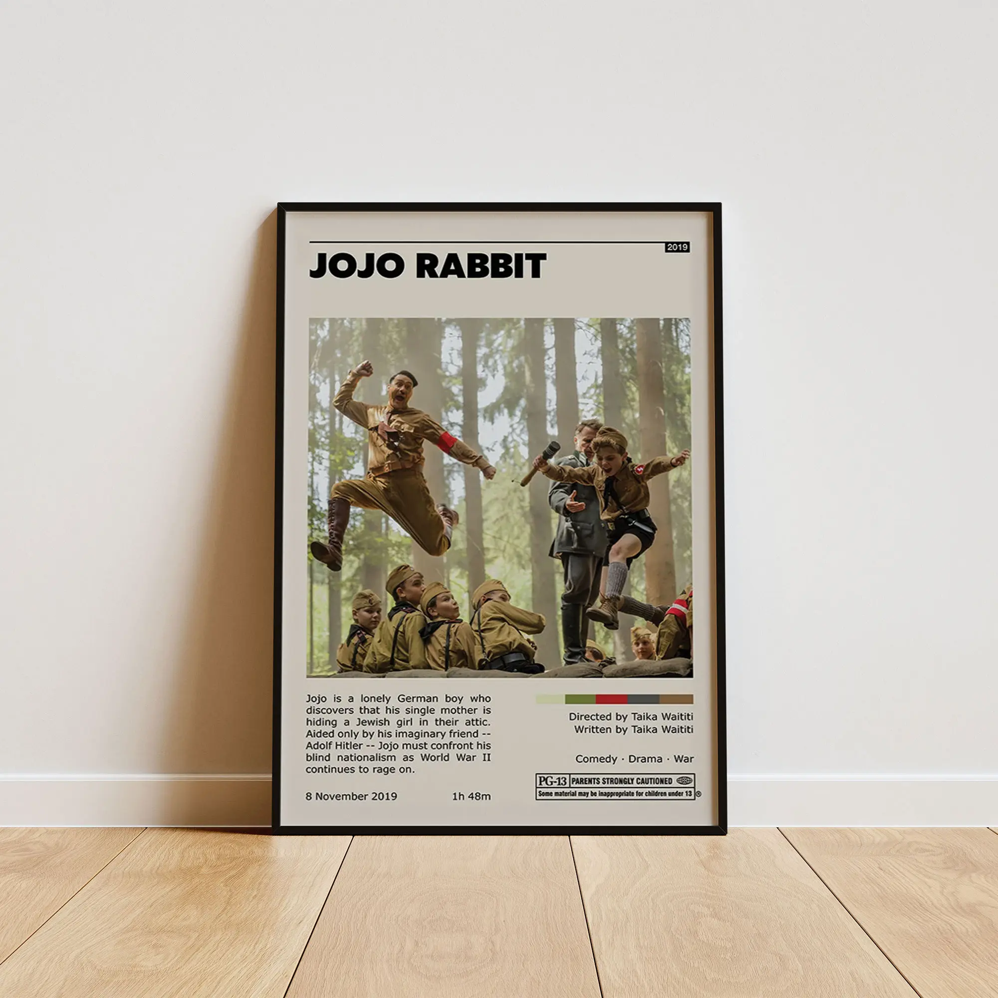 Jojo Rabbit Poster, Contemporary Wall Decor, Modern Home Aesthetic, Interior Decoration Print