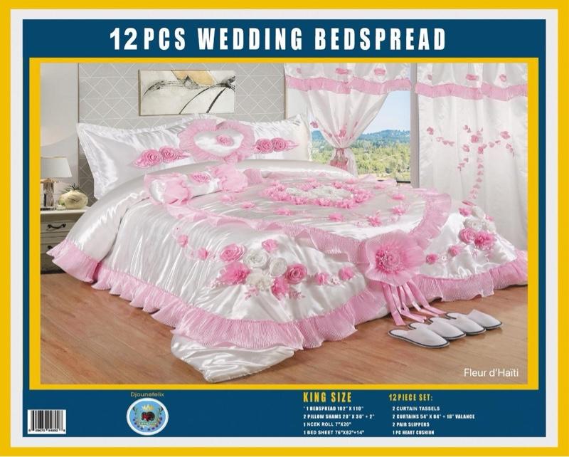 3 weddings set  12 pcs wedding bedspread