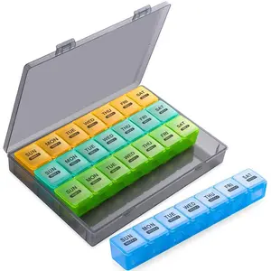 Innovative 28-Day Pill Organizer Box, Weekly Large Storage Container, Dustproof Design, Convenient Medicine Holder, Supplement Organizer, Vitamin Organizer