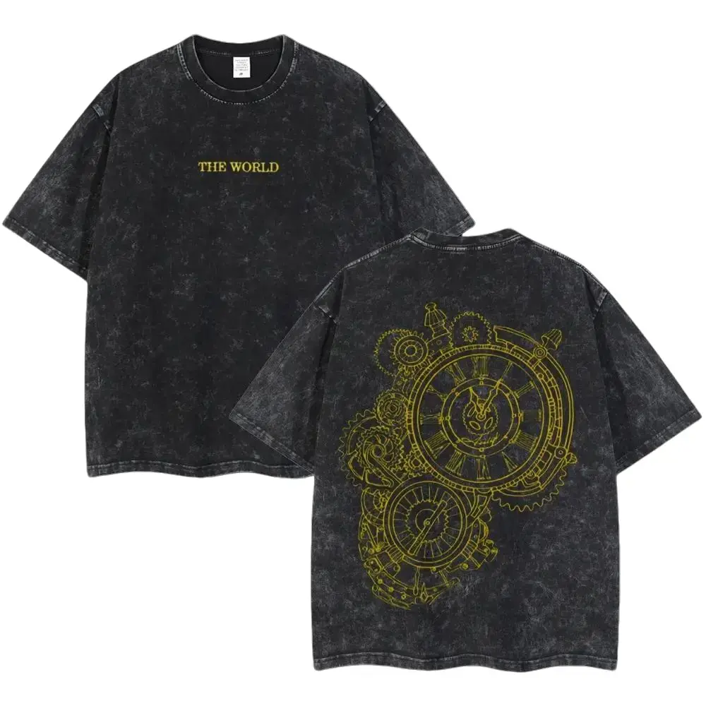 Retro Heavy Limited JoJo's Bizarre Adventure Anime Double Printed Vintage Oversized Washed Tee Unisex Oversize Anime Manga Washed Heavyweight Cotton T-shirt, Gift For Anime Fan, Anime Lover Classic Fabric Breathable Top Soft Clothes Seamless