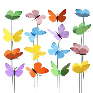 12 outdoor replicas of butterflies,  dimensional butterfly decorations, suitable for lawn greening, vase, and garden decoration