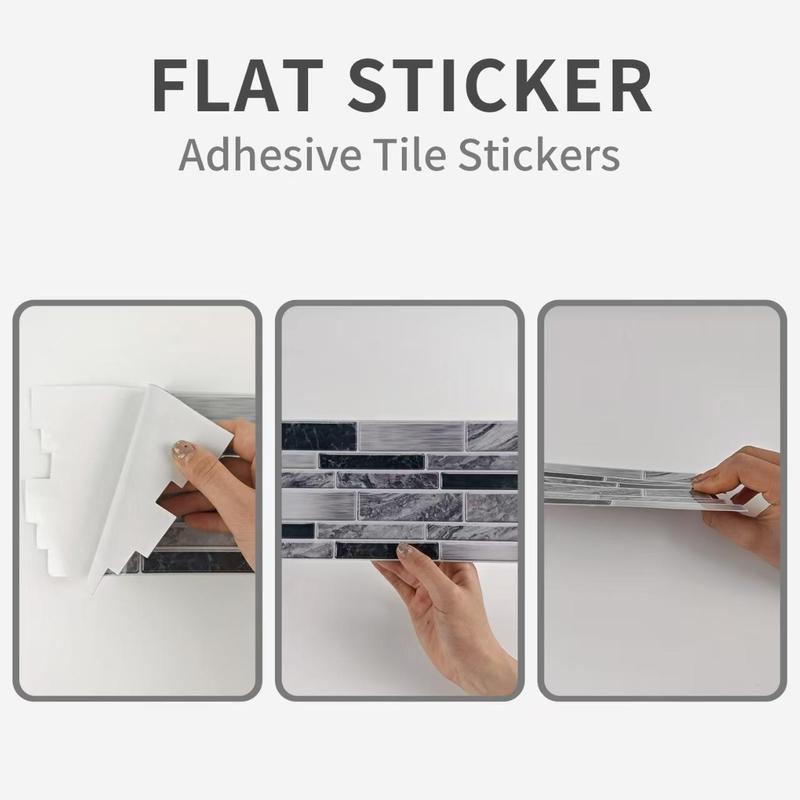 Marble Pattern Wall Sticker, Self-Adhesive Peel-and-Stick Waterproof and Oil-Proof Wall Decal for Kitchen, Bathroom, Home Office and Dormitory, Marble Backsplash Wallpaper