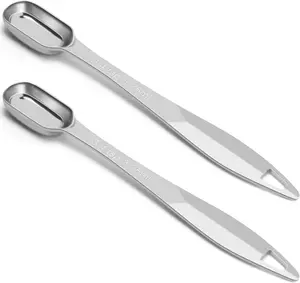 "Teaspoon Stainless Steel Measuring Spoons – Long Handle, Durable Metal for Precise Cooking & Baking, Easy to Use & Store"