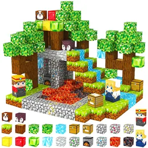 Magnetic Building Block Toys for Boys and Girls, Creative Magnetic Blocks, Lava Treasure Hunting STEM Stacking Puzzle Toys, Sensory Birthday Gifts for Teenagers, Building Block Model