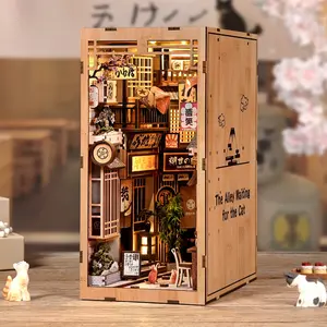 Wooden DIY Book Nook Model Kit for adults tiny home Vintage Abstract Renaissance Style, 3D Hand-Assembled Booklet Toy House, Miniature Dollhouse Kit, Birthday Gift