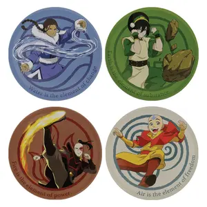 Avatar: The Last Airbender Elements 4-Piece Metal Coaster Set