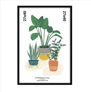 Black 27x40 Basic Poster Frame, Simple Design, Versatile for Various Posters and Artwork