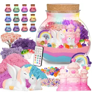 Unicorn LED Temperature Control Box Kit, Girls' Birthday Gift Age 4-12, Magical Unicorn Toy Night Light DIY Craft Set, Requires 3x 1.5v Aaa Batteries