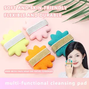 1 Piece Sponge Face Cleansing Pad Makeup Remover Clay Mask Cleaning Wash Foam Soap Foaming, Facial Cleanser Tool
