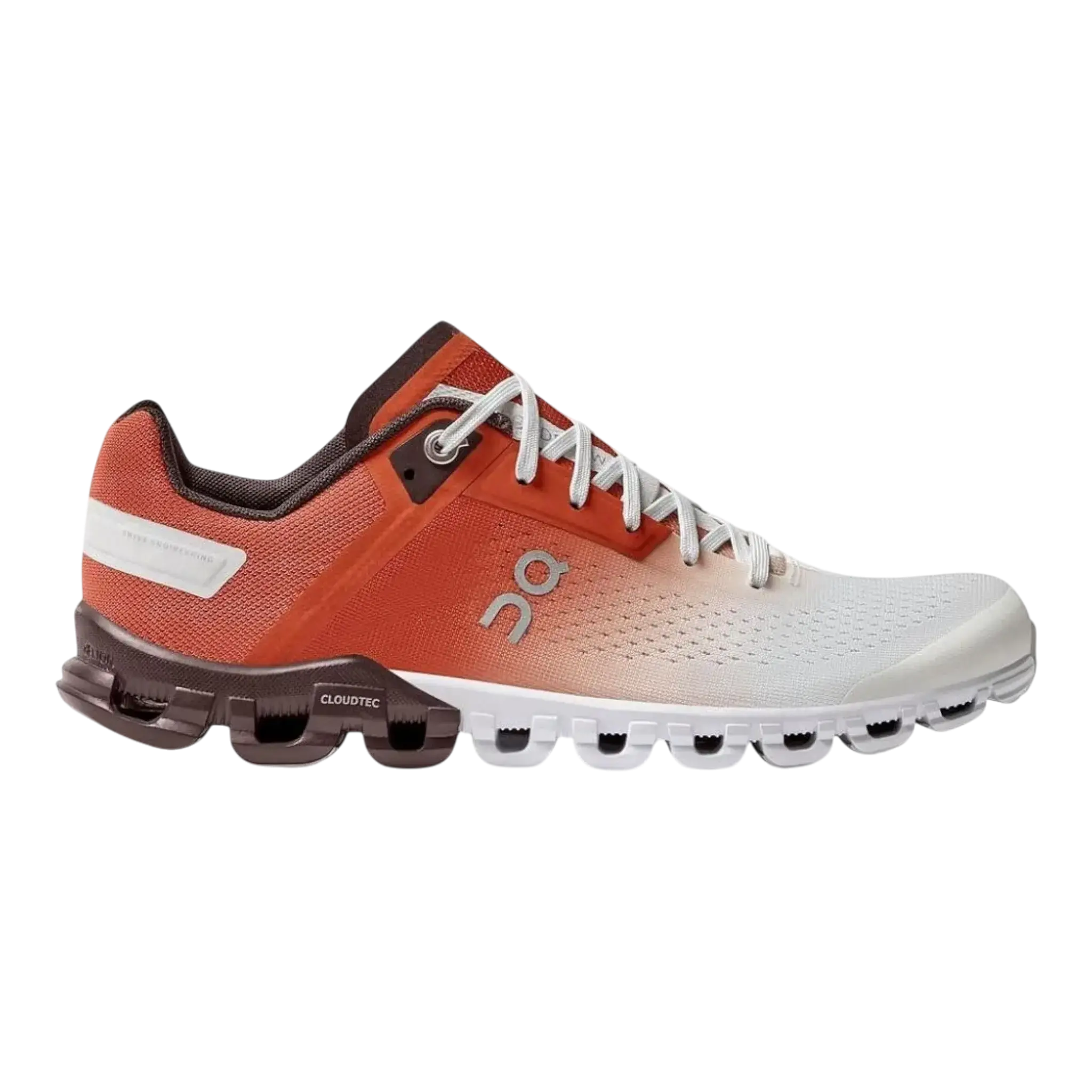 On Cloudflow Running Shoe in Rust/White | Women's