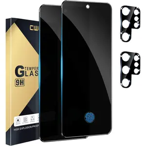 Privacy Screen Protector & Camera Lens Tempered Glass, 4 Counts Anti-spy Phone Screen Protector, Phone Accessories Compatible with Samsung Galaxy S25 Ultra, Cover